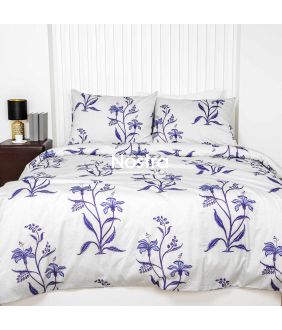 PREMIUM mako satīna gultas veļa komplekts CLEMENTINE 20-1852-BLUE 20-1852-BLUE