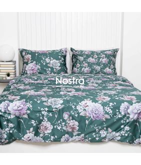 PREMIUM mako satīna gultas veļa COLBY 20-1828/20-1851-DARK GREEN 20-1828/20-1851-DARK GREEN